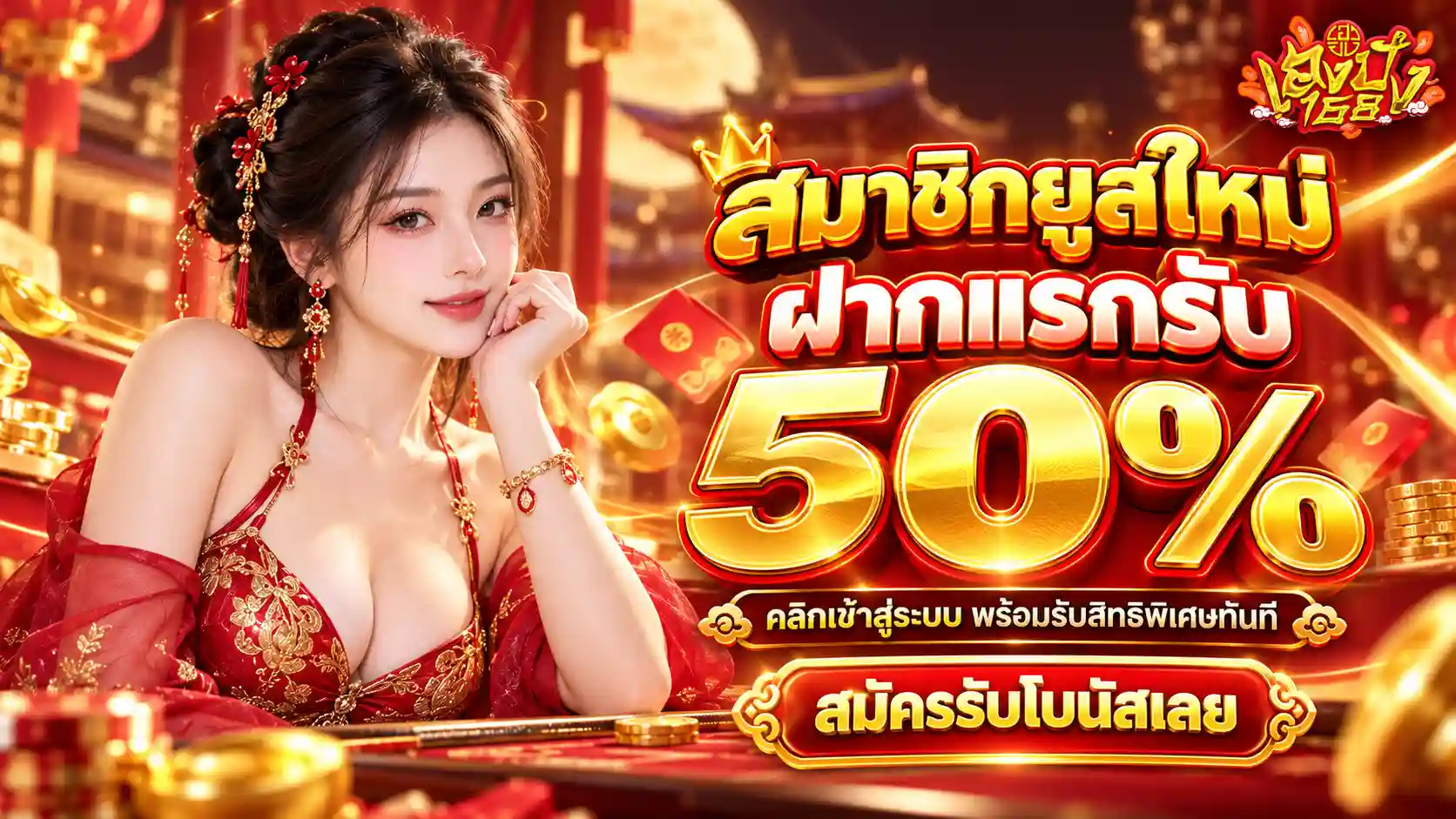 เฮงปัง168 สมาชิกใหม่ รับโบนัส 50%